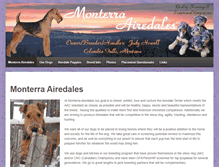 Tablet Screenshot of monterraairedales.com